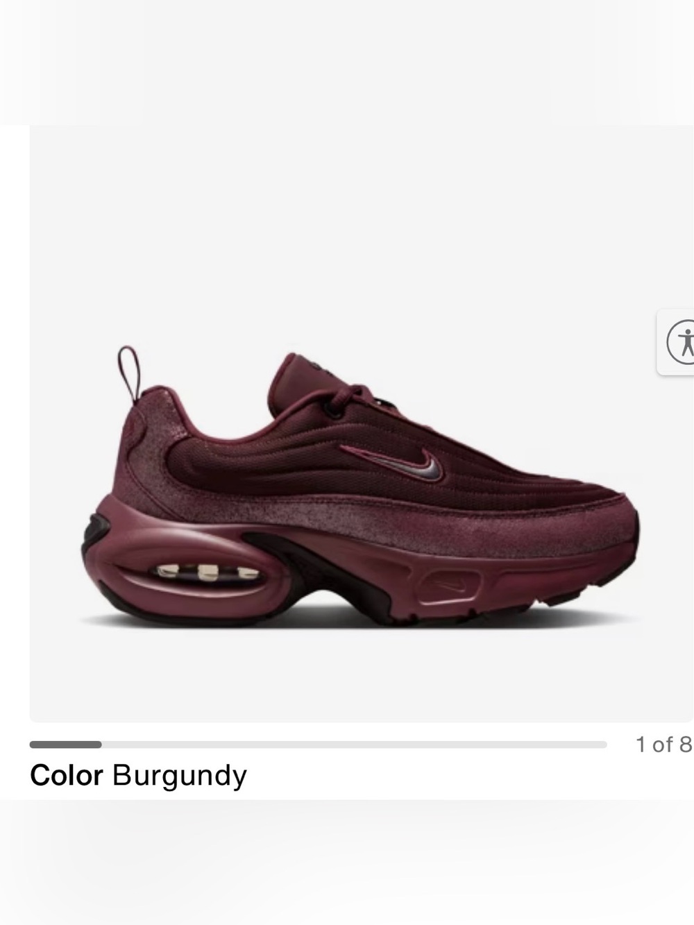 Nike Air Max Portal SE, NWT, 8.5, Burgundy